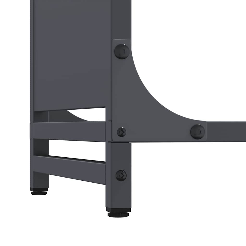 Rastrelliera per Legna da Ardere Antracite 44x28x90 cm - homemem39