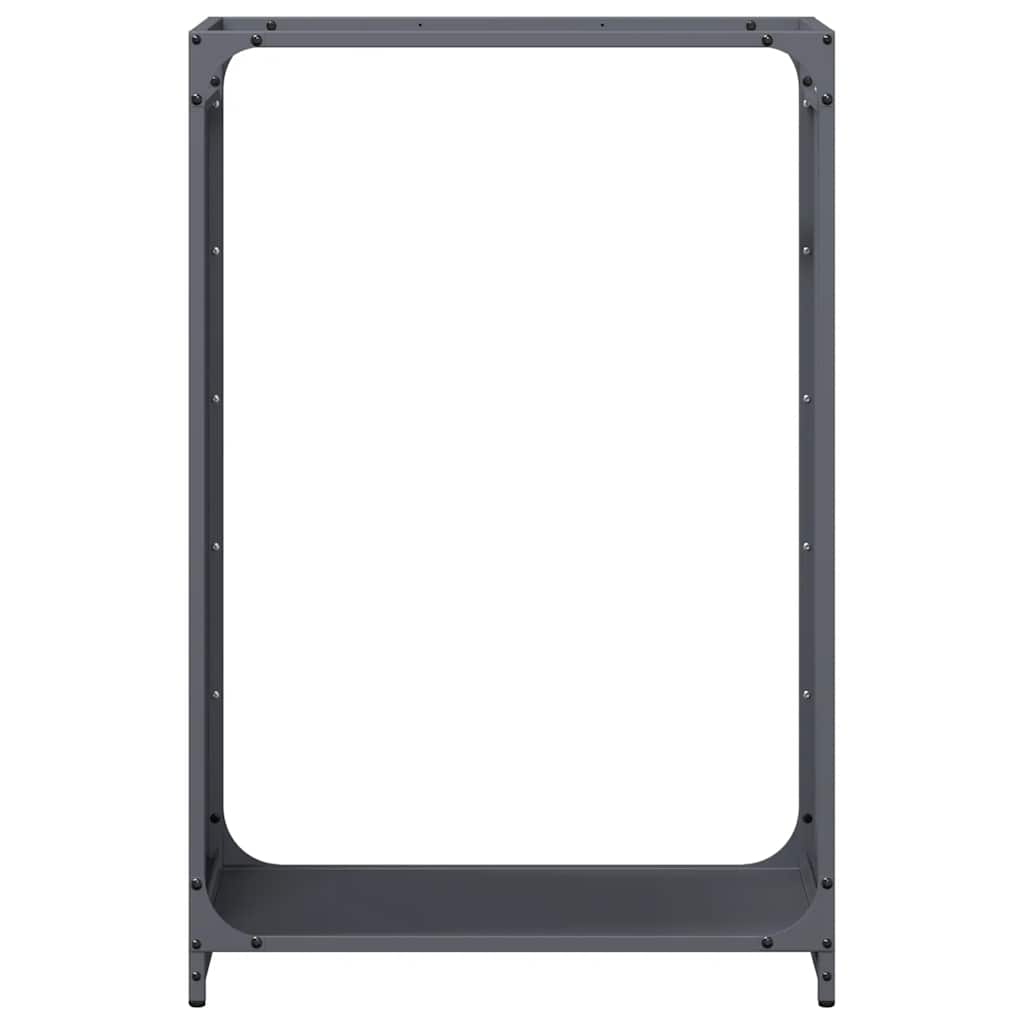 Rastrelliera per Legna da Ardere Antracite 60x28x90 cm - homemem39