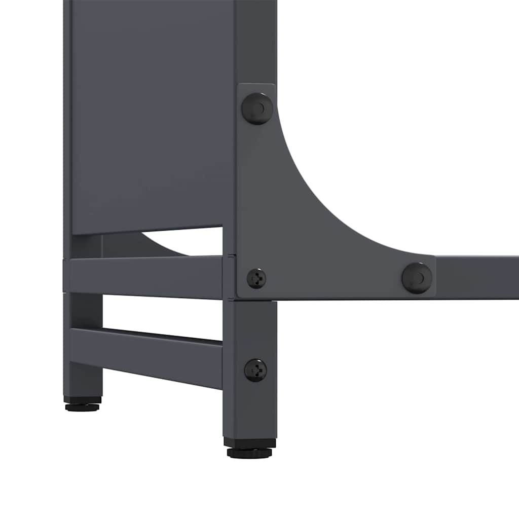 Rastrelliera per Legna da Ardere Antracite 60x28x90 cm - homemem39