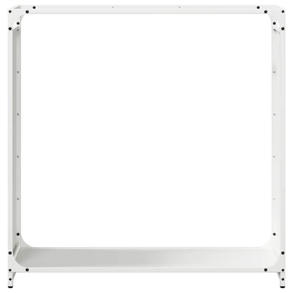 Rastrelliera per Legna da Ardere Bianca 90x28x90 cm - homemem39
