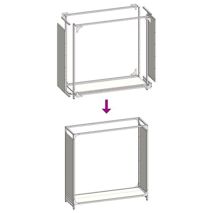 Rastrelliera per Legna da Ardere Bianca 90x28x90 cm - homemem39