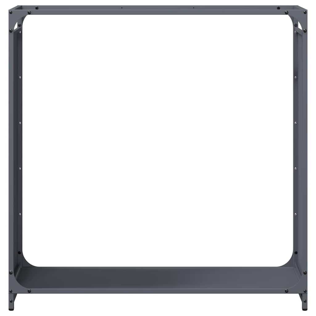 Rastrelliera per Legna da Ardere Antracite 90x28x90 cm - homemem39