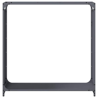 Rastrelliera per Legna da Ardere Antracite 90x28x90 cm - homemem39