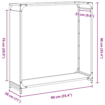 Rastrelliera per Legna da Ardere Verde Oliva 90x28x90 cm - homemem39