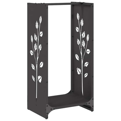 Rastrelliera per Legna da Ardere Nera 40x30x80 cm - homemem39