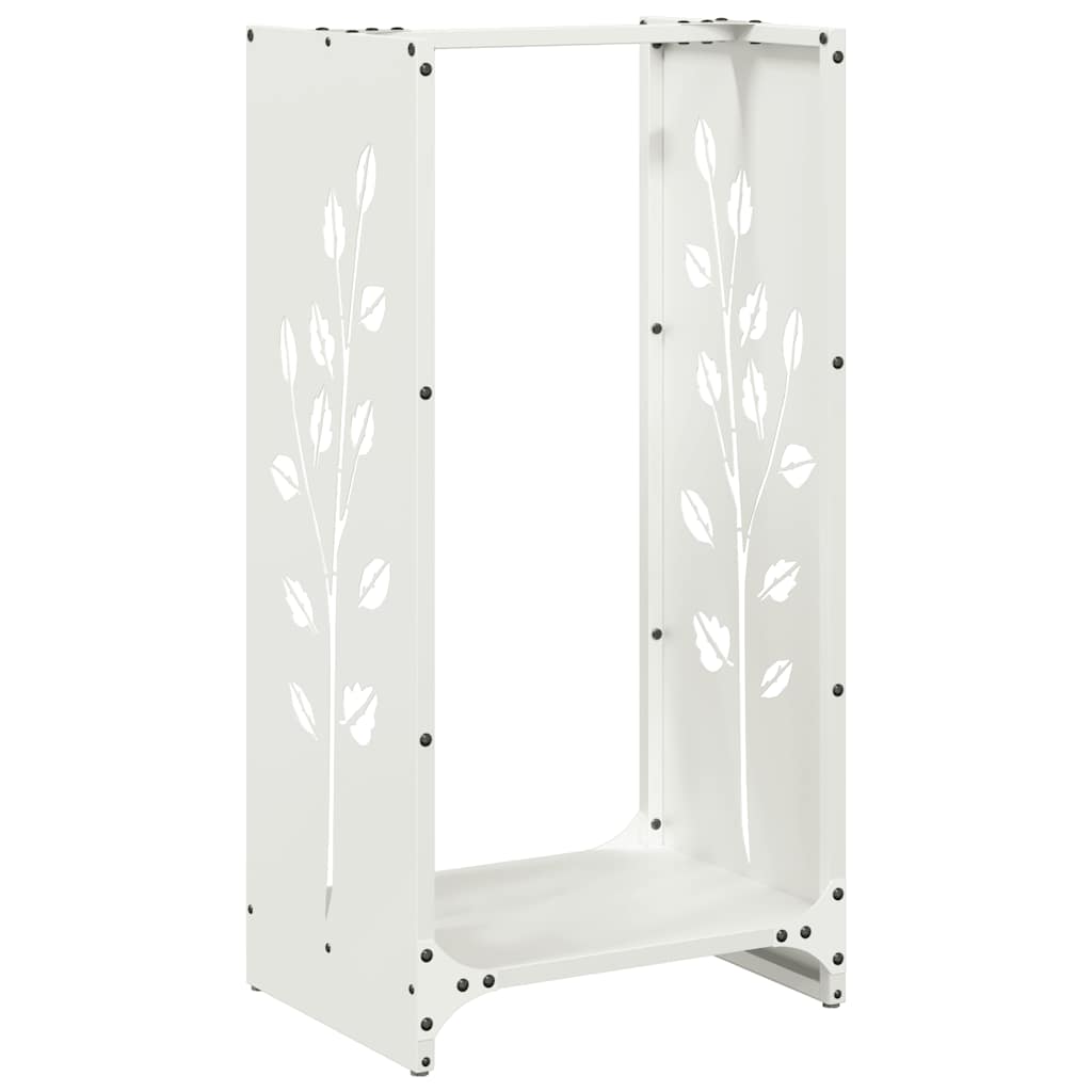 Rastrelliera per Legna da Ardere Bianca 40x30x80 cm - homemem39