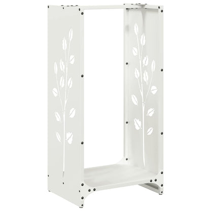 Rastrelliera per Legna da Ardere Bianca 40x30x80 cm - homemem39