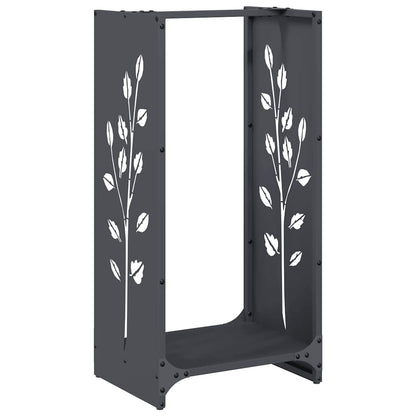 Rastrelliera per Legna da Ardere Antracite 40x30x80 cm - homemem39