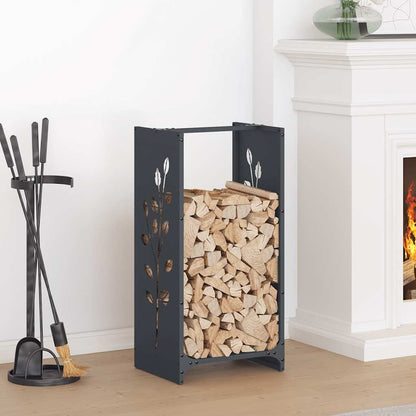 Rastrelliera per Legna da Ardere Antracite 40x30x80 cm - homemem39