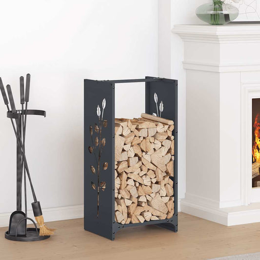 Rastrelliera per Legna da Ardere Antracite 40x30x80 cm - homemem39