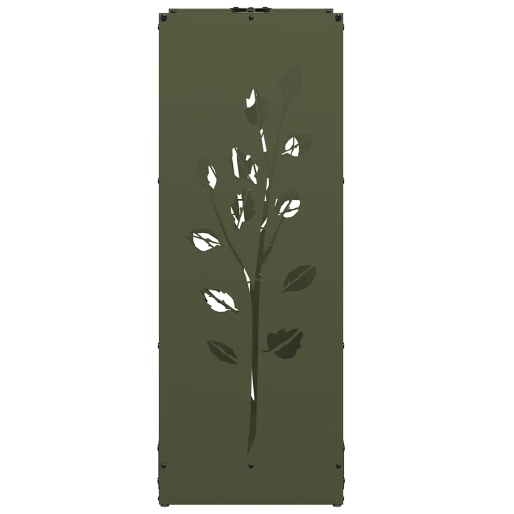 Rastrelliera per Legna da Ardere Verde Oliva 40x30x80 cm - homemem39