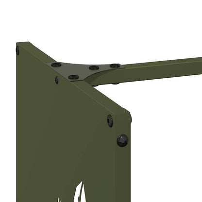 Rastrelliera per Legna da Ardere Verde Oliva 40x30x80 cm - homemem39