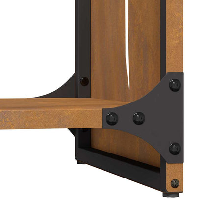 Rastrelliera per Legna da Ardere 40x30x80 cm in Acciaio Corten - homemem39