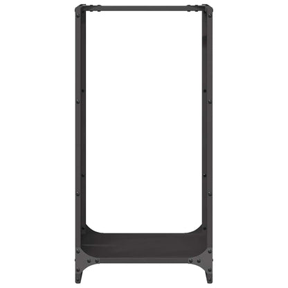 Rastrelliera per Legna da Ardere Nera 40x30x80 cm - homemem39