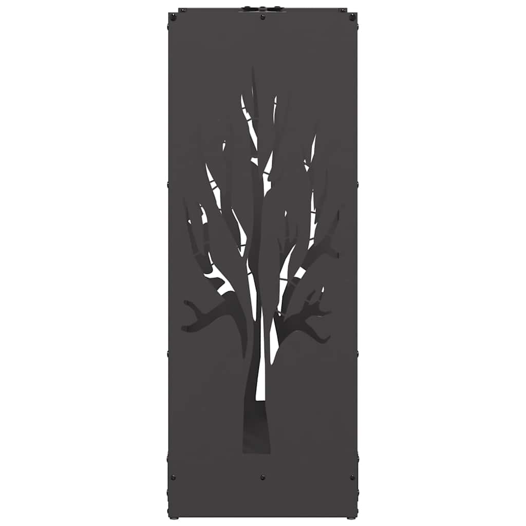 Rastrelliera per Legna da Ardere Nera 40x30x80 cm - homemem39