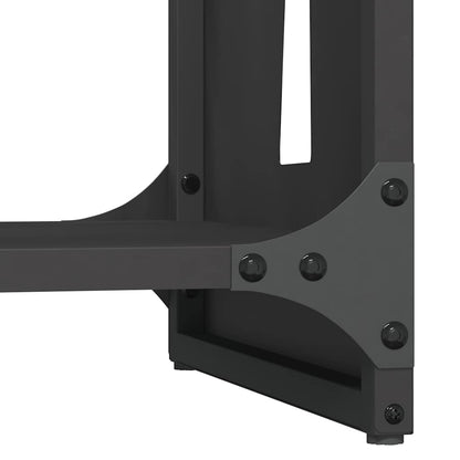 Rastrelliera per Legna da Ardere Nera 40x30x80 cm - homemem39