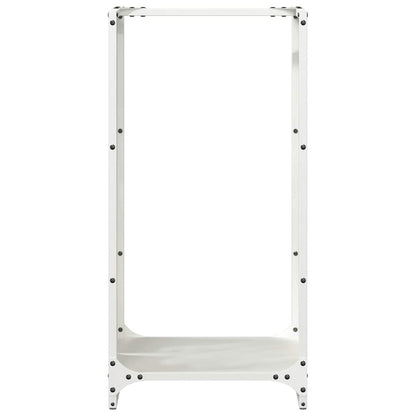 Rastrelliera per Legna da Ardere Bianca 40x30x80 cm - homemem39