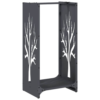 Rastrelliera per Legna da Ardere Antracite 40x30x80 cm - homemem39