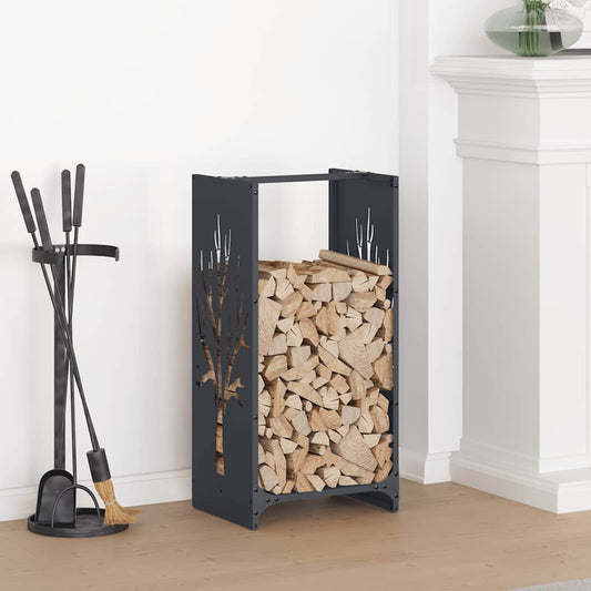 Rastrelliera per Legna da Ardere Antracite 40x30x80 cm - homemem39