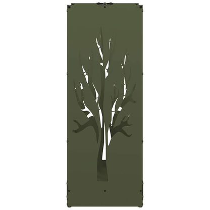 Rastrelliera per Legna da Ardere Verde Oliva 40x30x80 cm - homemem39