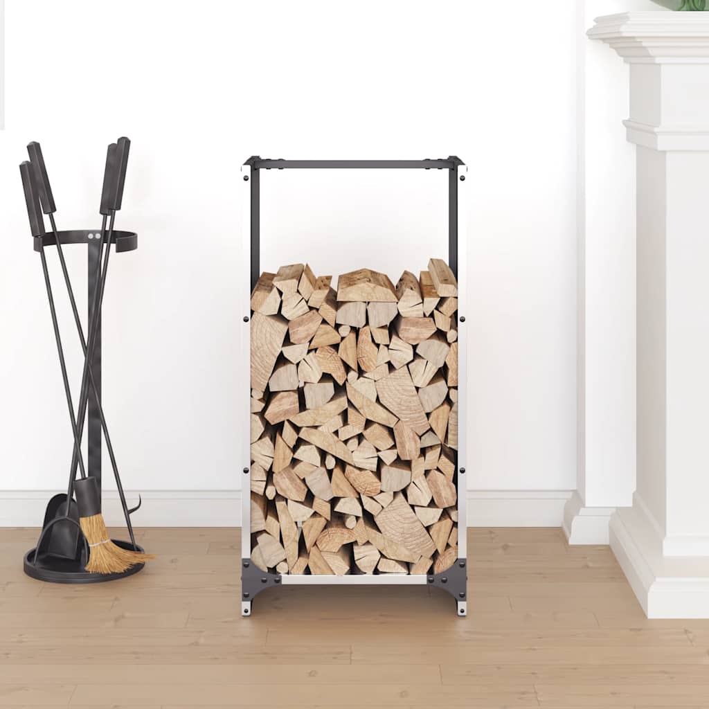 Rastrelliera per Legna da Ardere 40x30x80 cm in Acciaio Inox - homemem39