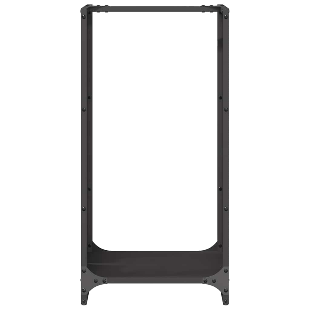 Rastrelliera per Legna da Ardere Nera 40x30x80 cm - homemem39