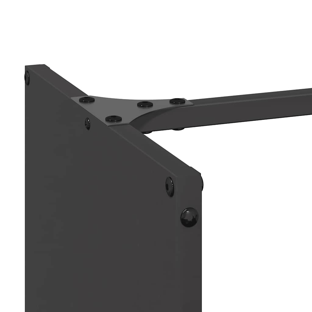 Rastrelliera per Legna da Ardere Nera 40x30x80 cm - homemem39