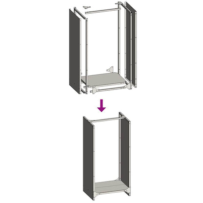 Rastrelliera per Legna da Ardere Nera 40x30x80 cm - homemem39
