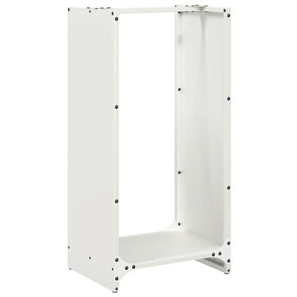 Rastrelliera per Legna da Ardere Bianca 40x30x80 cm - homemem39