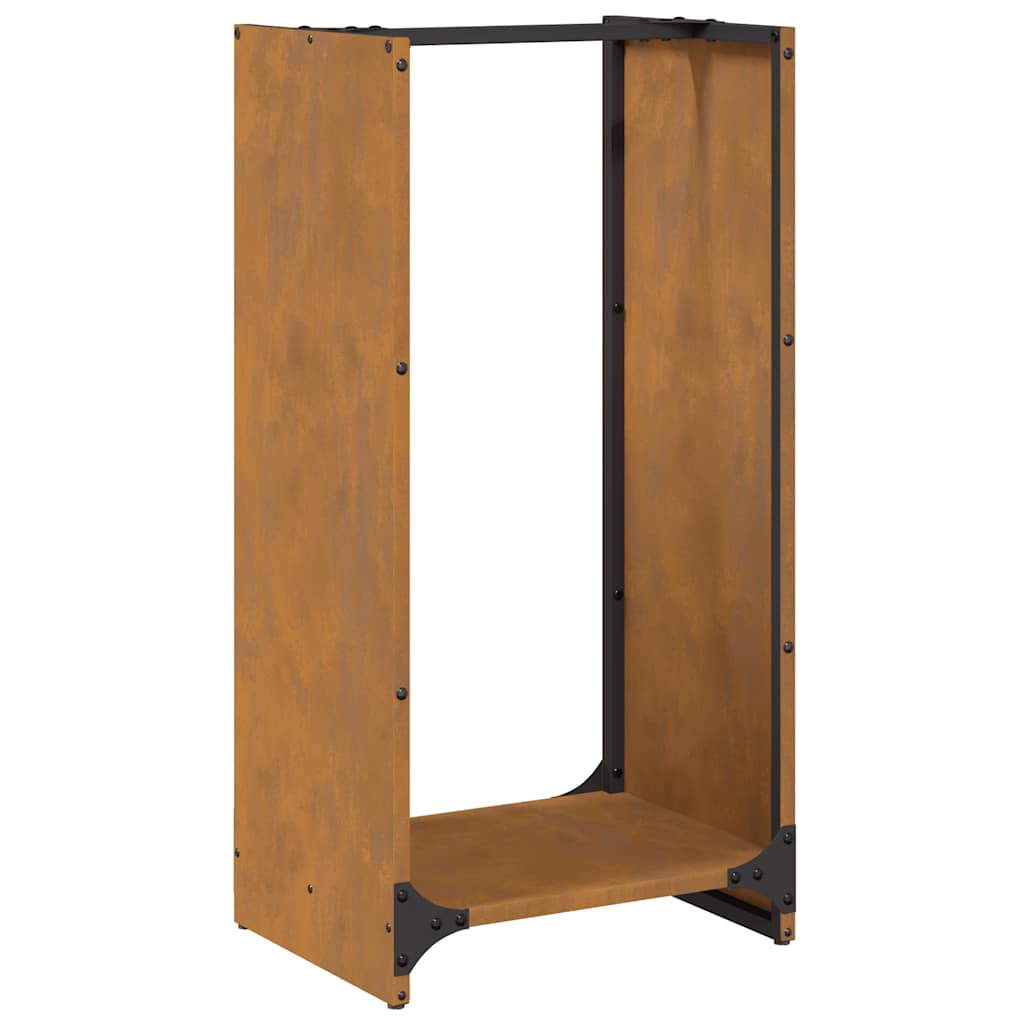 Rastrelliera per Legna da Ardere 40x30x80 cm in Acciaio Corten - homemem39
