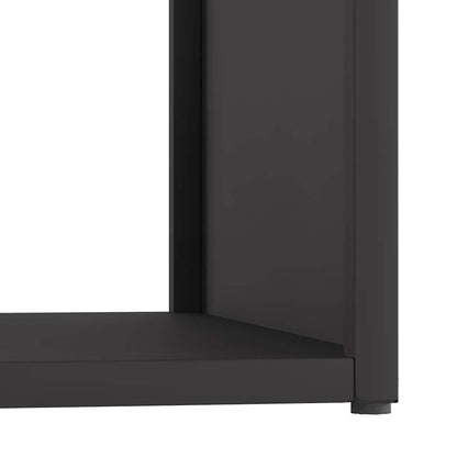 Rastrelliera per Legna da Ardere Nera 40x40x40 cm - homemem39