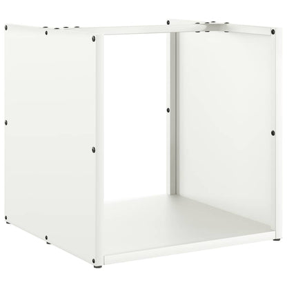 Rastrelliera per Legna da Ardere Bianca 40x40x40 cm - homemem39
