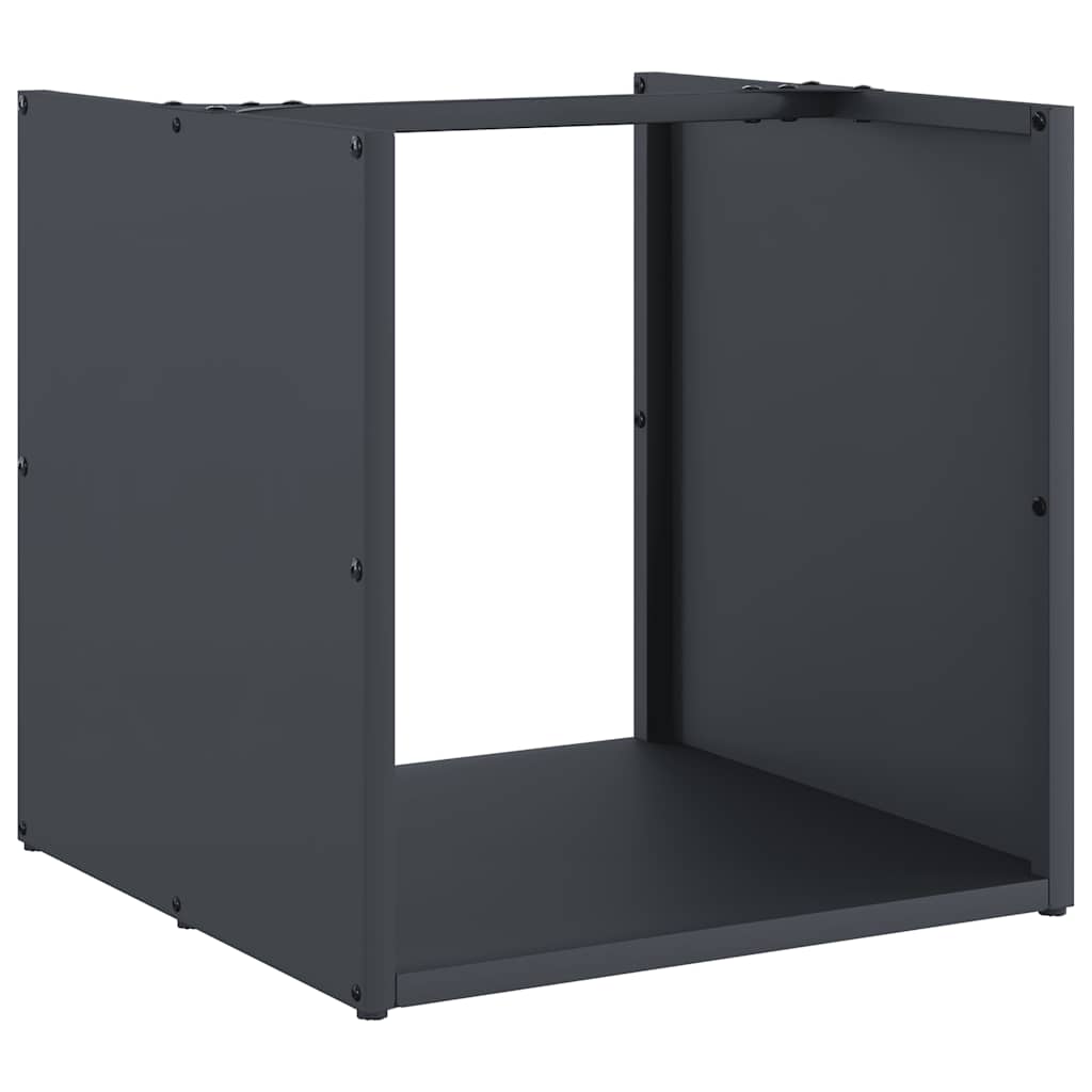 Rastrelliera per Legna da Ardere Antracite 40x40x40 cm - homemem39