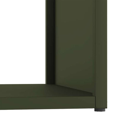 Rastrelliera per Legna da Ardere Verde Oliva 40x40x40 cm - homemem39
