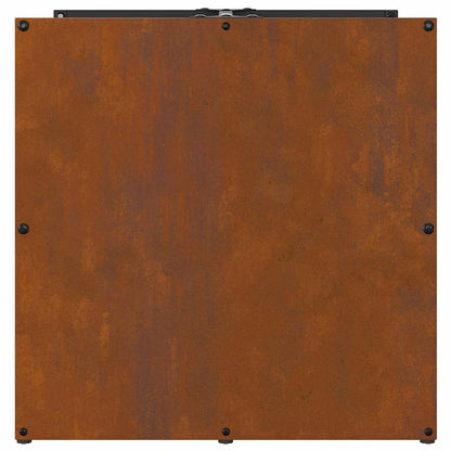 Rastrelliera per Legna da Ardere 40x40x40 cm in Acciaio Corten