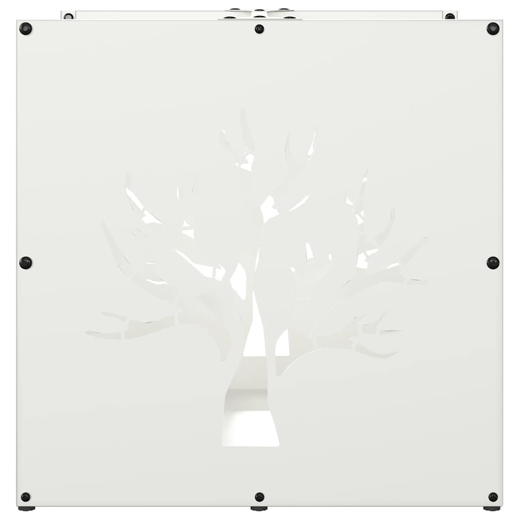 Rastrelliera per Legna da Ardere Bianca 40x40x40 cm - homemem39