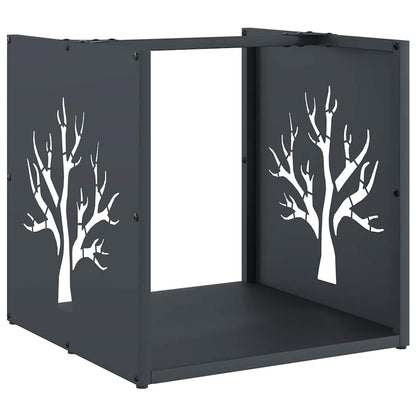 Rastrelliera per Legna da Ardere Antracite 40x40x40 cm - homemem39
