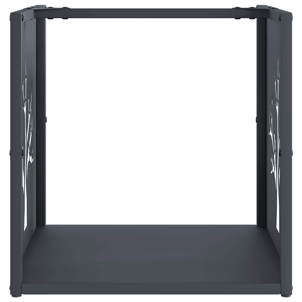 Rastrelliera per Legna da Ardere Antracite 40x40x40 cm - homemem39