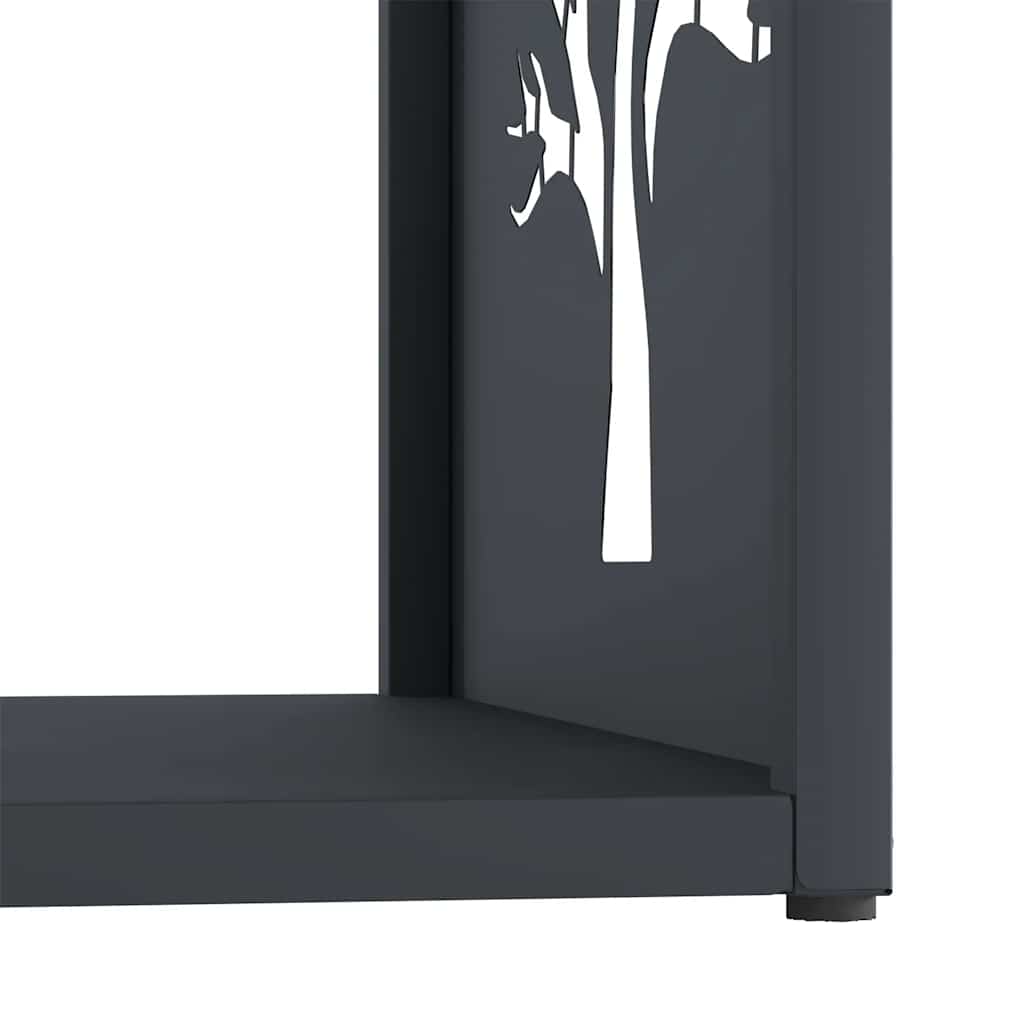 Rastrelliera per Legna da Ardere Antracite 40x40x40 cm - homemem39