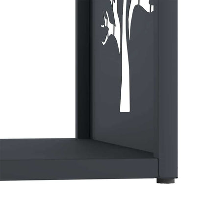 Rastrelliera per Legna da Ardere Antracite 40x40x40 cm - homemem39