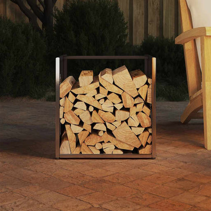 Rastrelliera per Legna da Ardere 40x40x40 cm in Acciaio Inox - homemem39