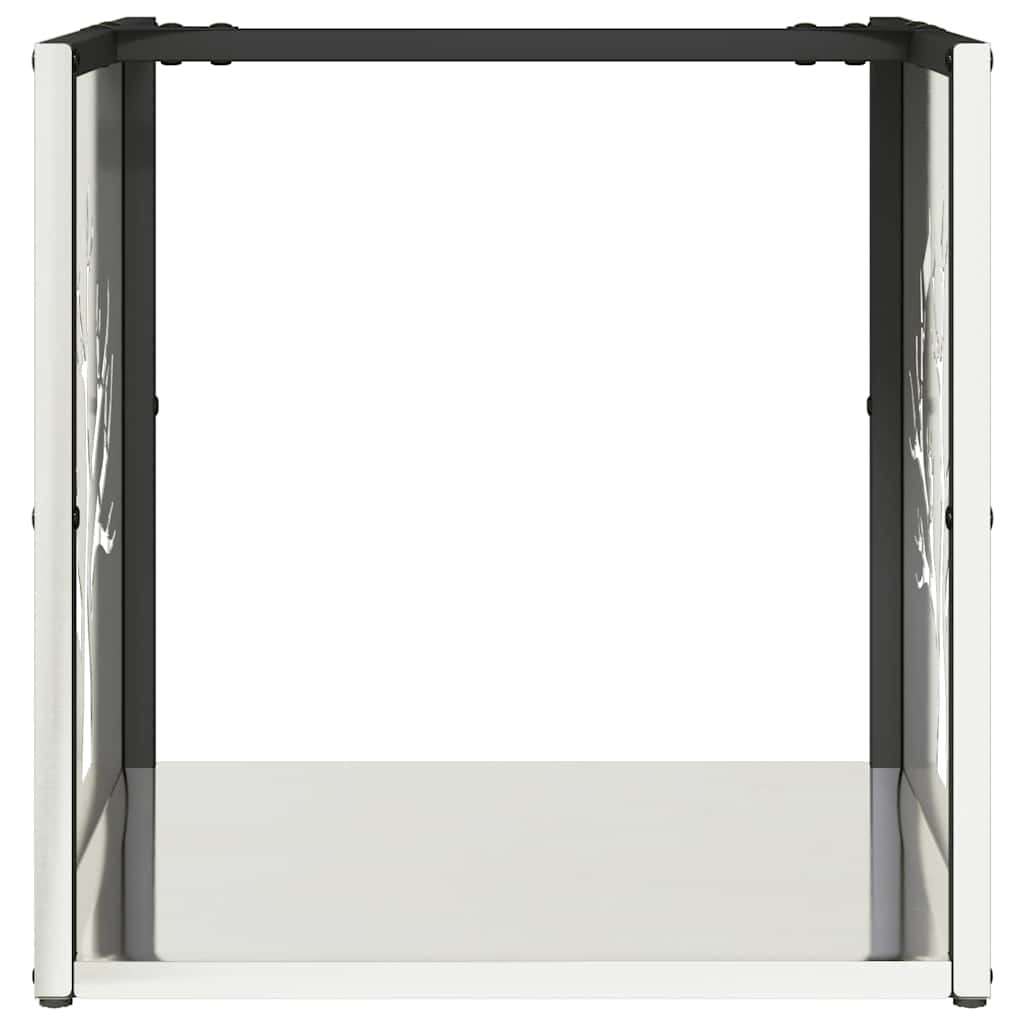 Rastrelliera per Legna da Ardere 40x40x40 cm in Acciaio Inox - homemem39