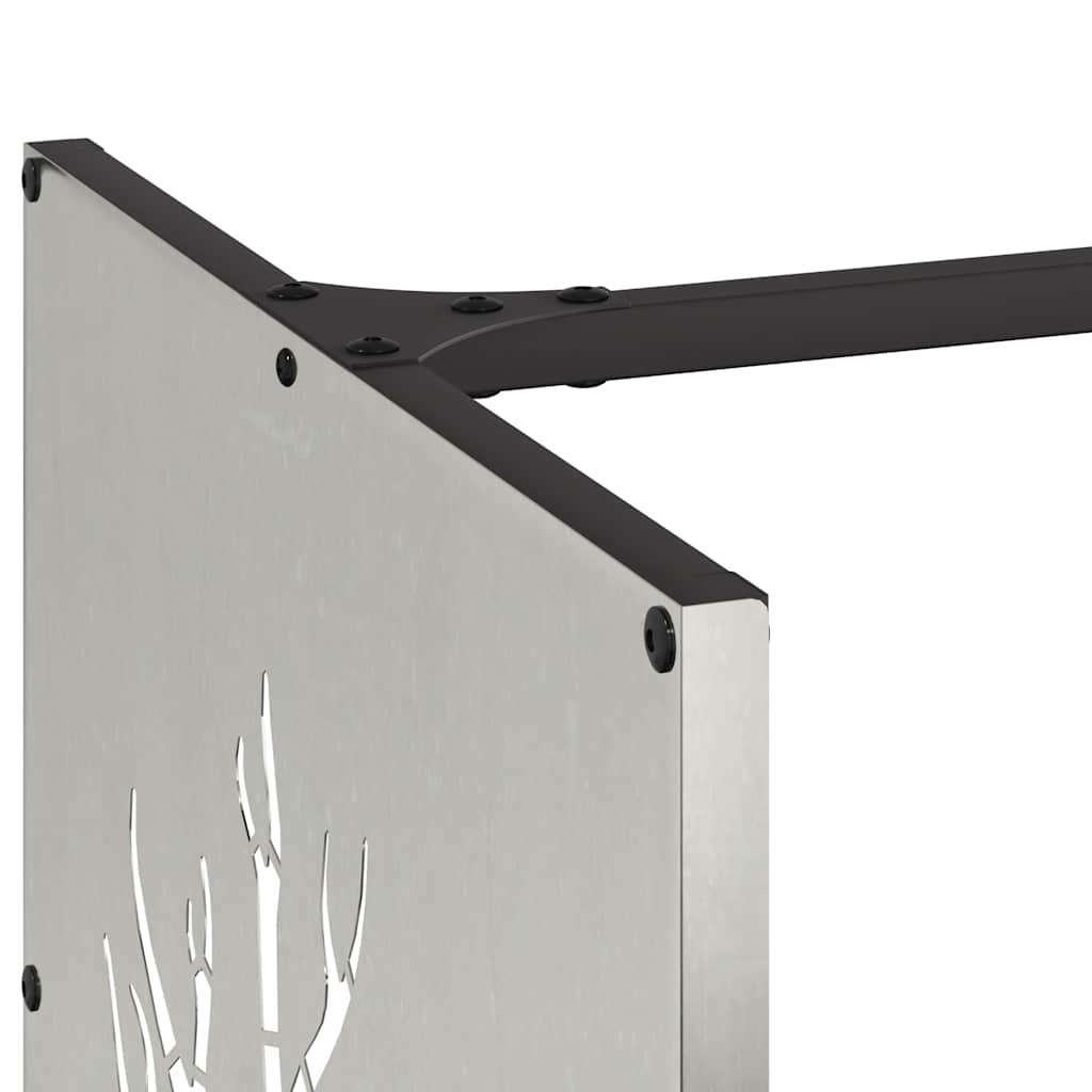 Rastrelliera per Legna da Ardere 40x40x40 cm in Acciaio Inox - homemem39