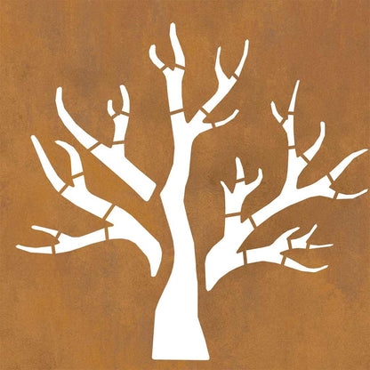 Rastrelliera per Legna da Ardere 40x40x40 cm in Acciaio Corten - homemem39