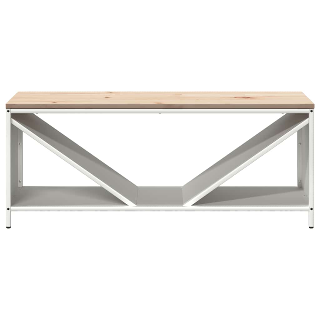 Rastrelliera per Legna da Ardere con Piano Bianca 100x40x60 cm - homemem39
