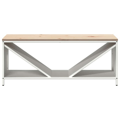 Rastrelliera per Legna da Ardere con Piano Bianca 100x40x60 cm - homemem39
