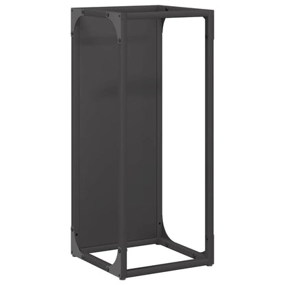 Rastrelliera per Legna da Ardere Nera 25x25x60 cm - homemem39