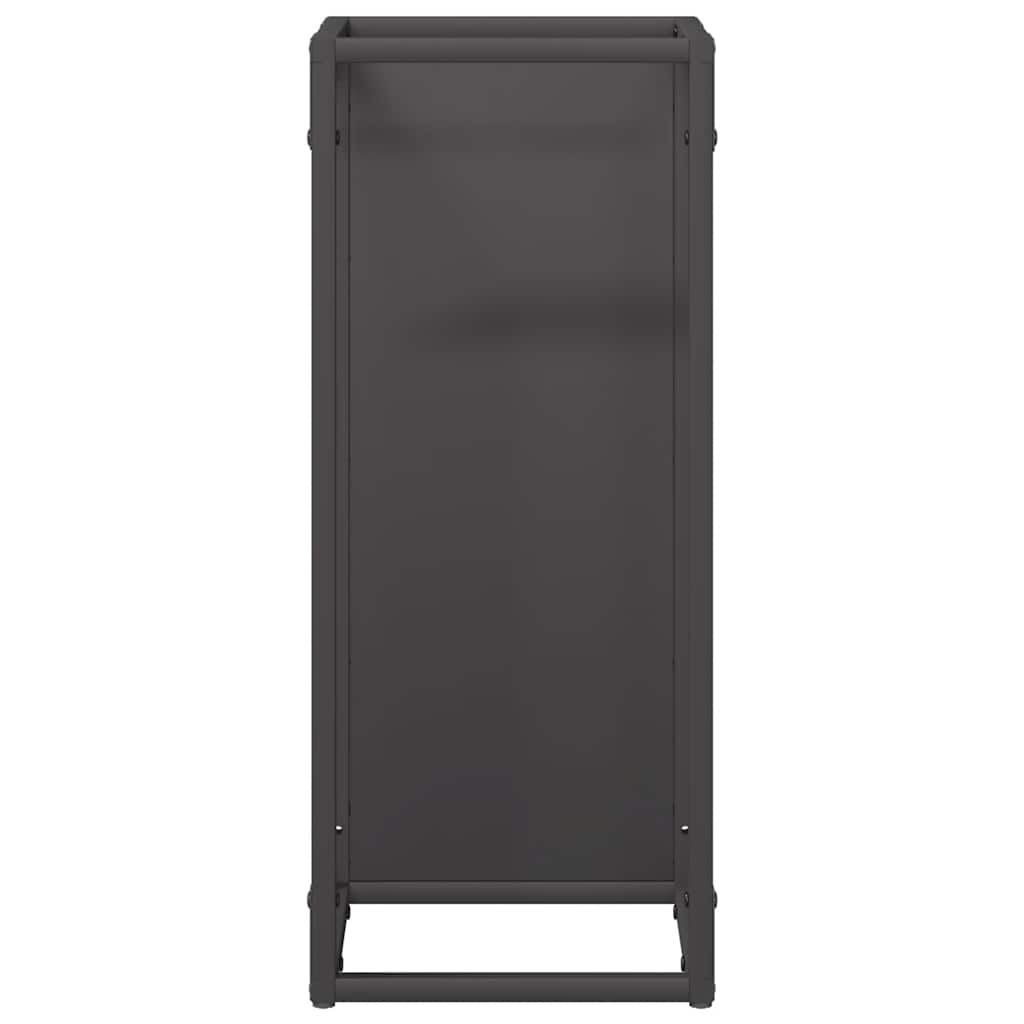 Rastrelliera per Legna da Ardere Nera 25x25x60 cm - homemem39