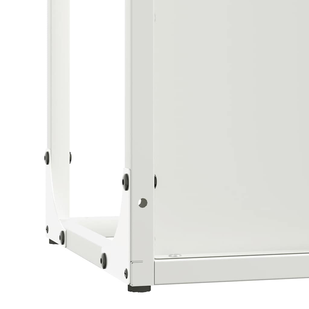 Rastrelliera per Legna da Ardere Bianca 25x25x60 cm - homemem39