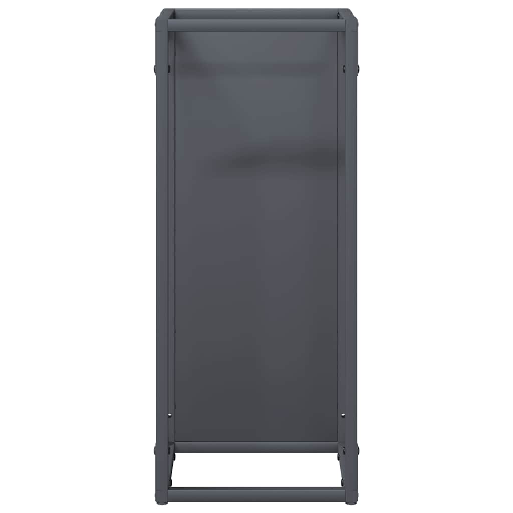 Rastrelliera per Legna da Ardere Antracite 25x25x60 cm - homemem39